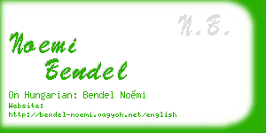 noemi bendel business card